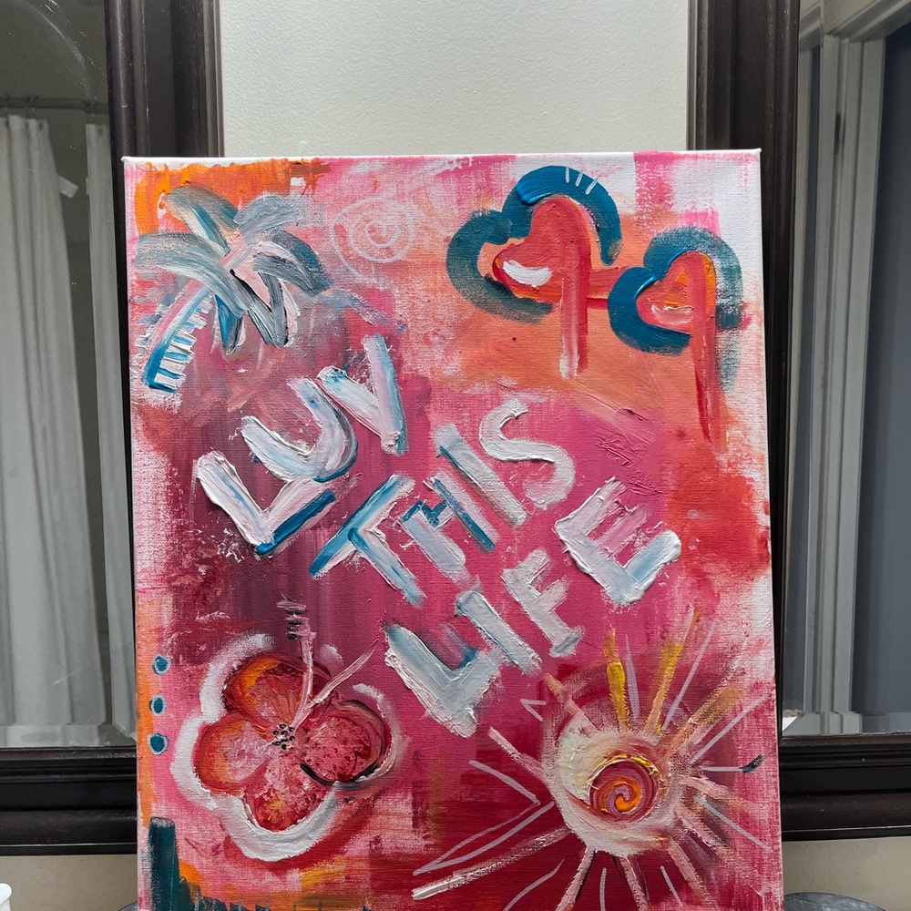 hand painted abstract art